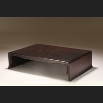 紫檀幕付撫角平卓