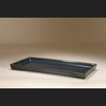 加藤九輪  瑠璃釉切立長方水盤