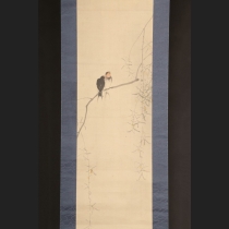 木島桜谷筆「双燕図」