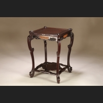 紫檀幕飾り蕨足正方高卓