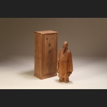 木彫「観瀑」山口景信作
